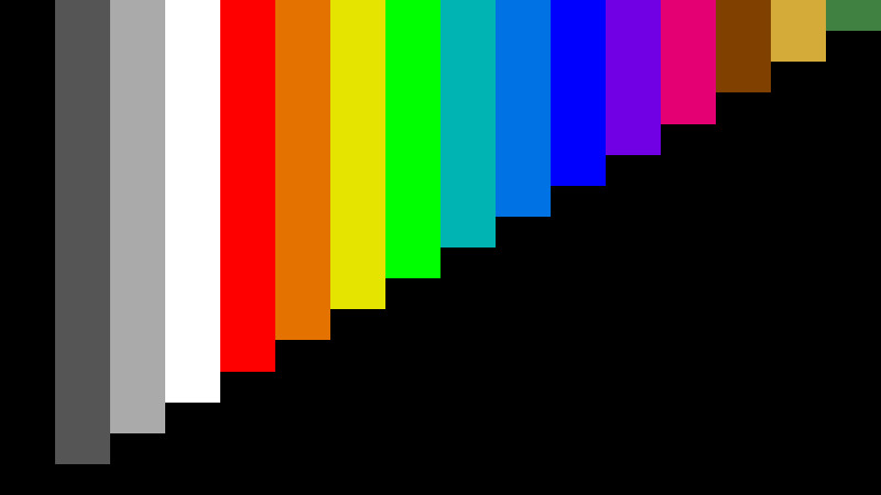 The 16 colors of the LibXOR palette